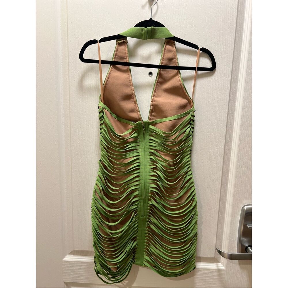 Elliatt Stella Halter Neck Mini Dress Green night out Party Dress size S NWT$249 - Picture 7 of 8